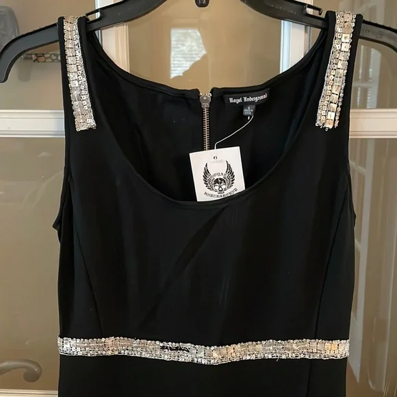 Royal Underground Dresses | Royal Underground Black Chain Fringe Mini Dress | Color: Black | Size: S | Annatiede's Closet